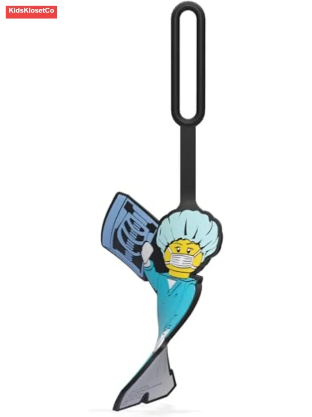 LEGO City Surgeon Silicone Luggage Tag – Flexible Bag Tag for Suitcase Backpack